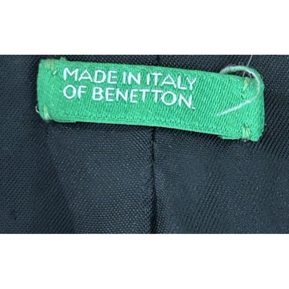 United Colors of Benetton TAGLIA Blazer Black size 38 Italy Capsule Wardrobe - Picture 2 of 5